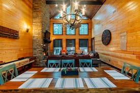 Hochatown Cabin | Stone Hollow Luxury 4 Bedroom Single Story cabin Walking Distance to Pine Hill Fishing Pond.
