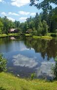 North Creek House | Twilight Pond. Adirondack Retreat