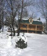Johnson City Cabin | Blue Haven Authentic Log Cabin near Bristol