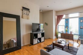First Ward Apartment | Uptown condo with private skyline terrace views