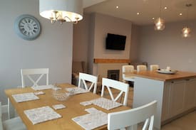 Borth House | Rockside, stunning sea views, family home