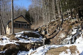 Barnard Cabin | Charming Cabin Overlooking Waterfall and Pond