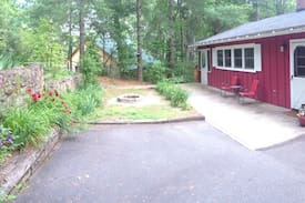 Lake Junaluska Cabin | The Red Cabin | Waynesville, NC | Blue Ridge Mtns.