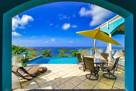 Estate Kings Quarter House | Harbor Lights - 3 BR Villa with Fabulous 160º Views of Charlotte Amalie Harbor!