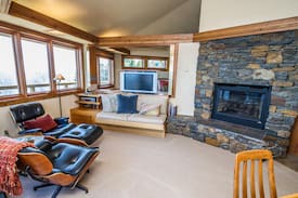 Grand Marais Apartment | Terrace Point 11A is a Frank Lloyd Wright inspired condo overlooking Lake Superior near Grand Marais, MN