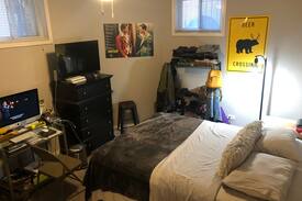 Park West Apartment | LollaPalooza Master Bedroom in Lincoln Park