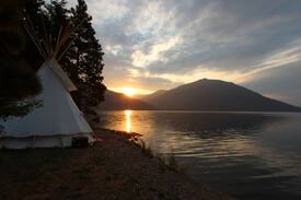 Sandpoint Other | Tipi on private beach at Lake Pend Oreille ranch
