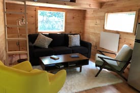 Kinderhook House | Country Getaway Tiny House in Woods w/Pool nearby.