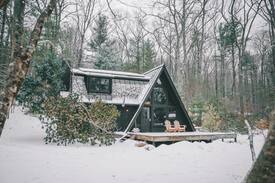 Kerhonkson House | A Black A- Frame: Sustainable Catskills A-Frame