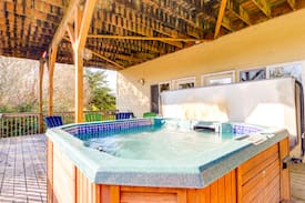Rockaway Beach House | Dog-friendly lake view home w/ deck & grill - walk to the beach!