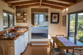 Auckland Region Cabin | West Coast private hilltop hideaway