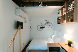 Tainan City Centre Apartment | 樸宿-拾 Simple10 2-8人 四人城堡房，鄰近車站.鄰車站孔廟及花園夜市、美術館、安平赤崁樓