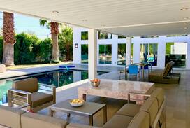 Palm Springs House | Mid-Century Modern Glamour (Opt. Child Pool Fence)
