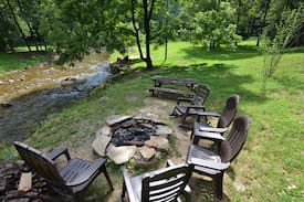 Deep Gap Cabin | River Rock: trout stream, 11 acres, waterfall