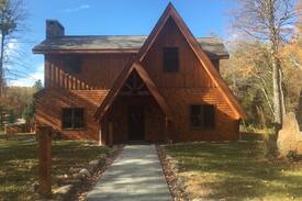 North Creek House | Creekside cabin with under-the-stars hot tub