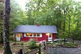 Lake Junaluska Cabin | The Red Cabin | Waynesville, NC | Blue Ridge Mtns.