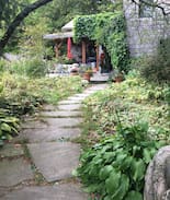Harbor Springs Bed & Breakfast | Rhubarbary B&B-Unique timberframe in the woods