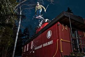 Carrabassett Valley House | -Restored caboose on Sugarloaf mountain