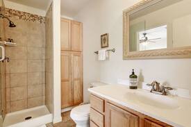 Dripping Springs House | Elm Room in Hillside Farmhouse