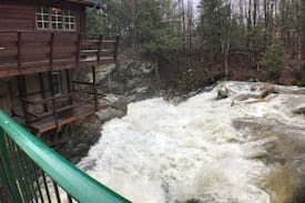 Enosburg Falls Cabin | Cottage Literally Over a Waterfall