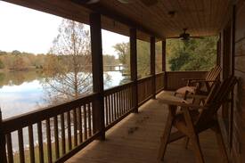 Panola Cabin | Amazing Two Story Log Cabin on the River