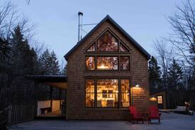 Crescent Beach Cabin | Cozy Riverside Hideaway with Wood Fired Hot Tub