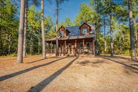 Broken Bow Cabin | Choctaw Ridge Luxury Rustic 3 Bedroom Across the Street from Fishing Pond