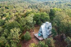 West Fork House | Modern A Frame Mountain Top Cabin of The Ozarks