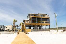 Cape San Blas House | Two Decks, One Screened-In, Gulf Front Home with the Bay Just on Other Side ~ Sippin' by the Sea
