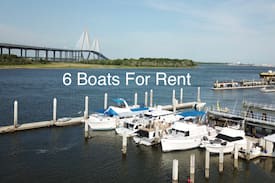 Downtown Charleston Boat Rental | A Pirates Life For Me: Houseboat Downtown w/ Bikes