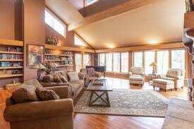 Comstock Cabin | Gorgeous Pipe Lake Retreat: Wooded, Spa, Sleeps 10