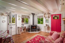 Crestline Cabin | Cherry Cottage with Two Sundecks ~Dog friendly!