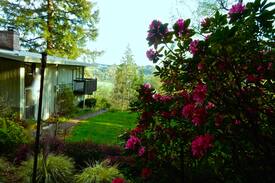 Centralia House | Three of Earth Farm: Private entry, patio w/view