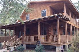 Panola Cabin | Amazing Two Story Log Cabin on the River