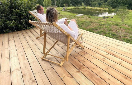 Anould Ski Chalet | Luxury owl chalet with Finnish bath at Nature Cottage Vosges