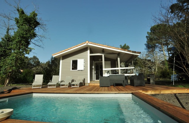 Cabane de l'étang 5 pers. private pool/climate