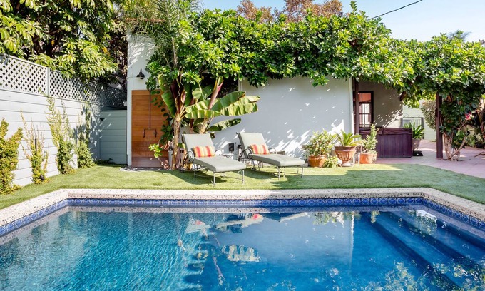 Hollywood House | Spanish Style Hollywood Casita with Pool and Hot Tub
