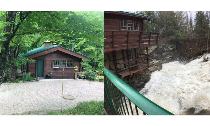 Enosburg Falls Cabin | Cottage Literally Over a Waterfall