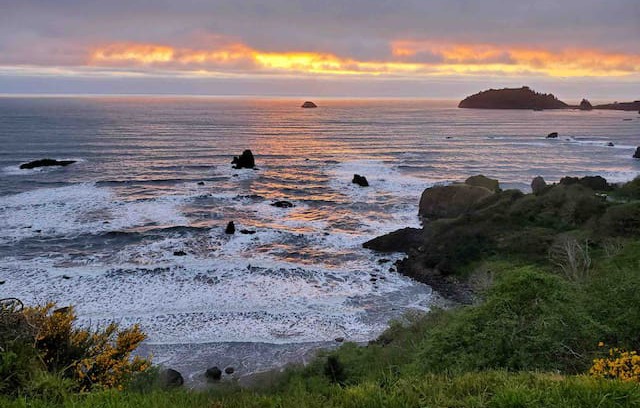 Westhaven-Moonstone Cabin | Trinidad Bluff House - panoramic, whitewater view