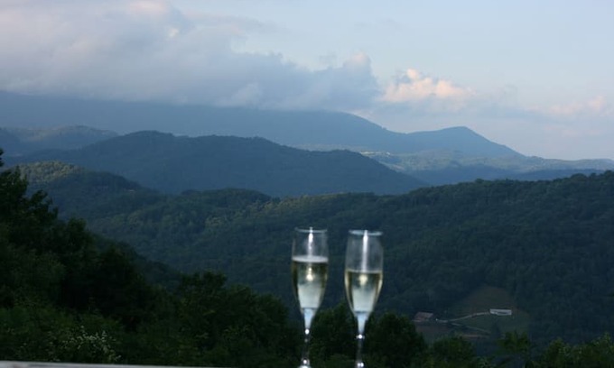 Banner Elk House | Hilltop Hideaway Cabin on 6 acres VIEWS & hot tub