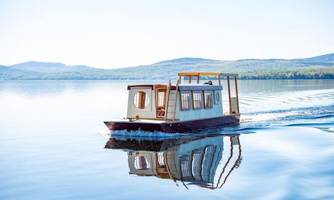 Oquossoc Boat Rental | Floating Camp Roam ~Rangeley Lake, Maine~