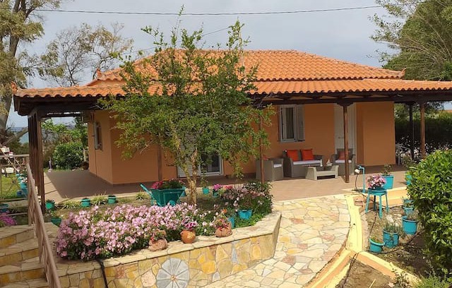 Lepreo House | Penelope's home 100m from the Sandy beach.