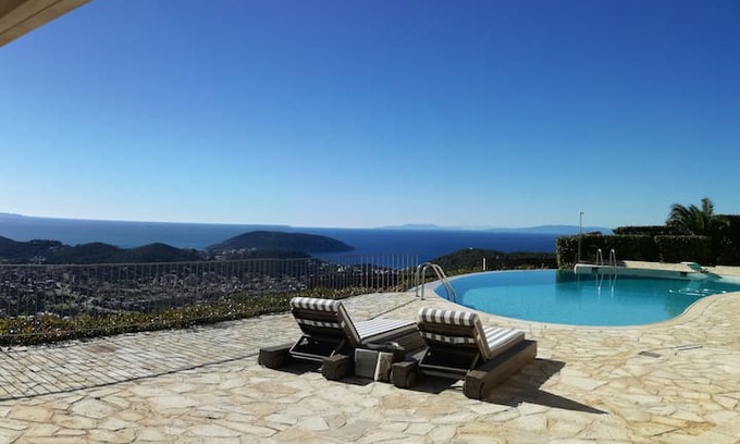 Saronida Villa | Endless Blue Manson with private Housekeeper