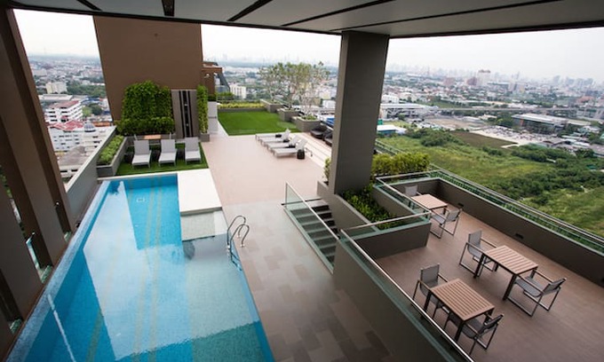 Bang Na Apartment | NewModern Top FL/WiFi/Sukhumvit BTS Bearing Bangna