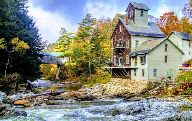 North Clarendon Other | Kingsley Grist Mill, Covered Bridge and Waterfall.
