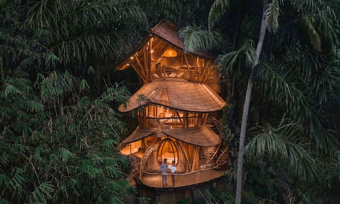 Abiansemal Villa | Aura House 2bds Eco Bamboo House, Pool, River View