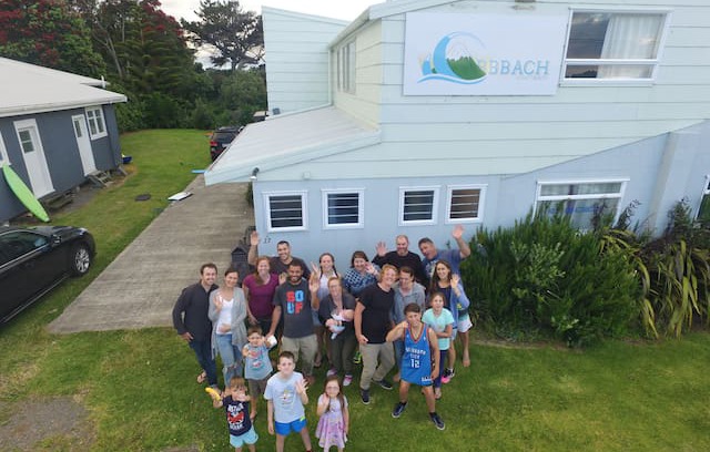 Opunake House | BBBach - sleeps 28. $ is for 10ppl. Squash court