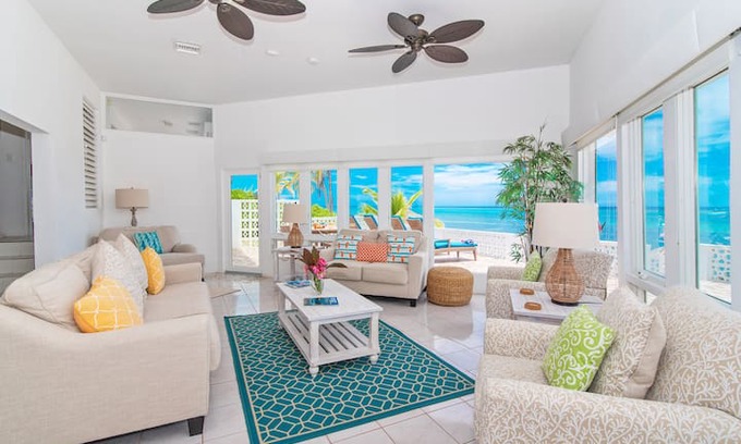 Rum Point Cabin | Moon Glow: Renovated Beachfront Villa w/Great Snorkeling Close to Rum Point Beach