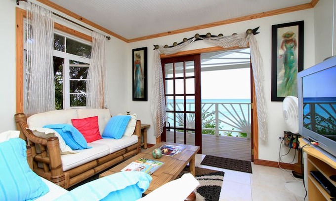 Mount Standfast Cabin | Plombagine Cottage- Beachfront, Wifi, Cable TV, AC