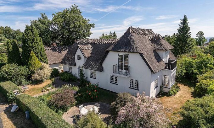 Snekkersten Villa | Cozy & charming thatched roof house w/ heated pool